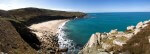 Panorama image of a Cornish beach