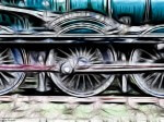 Fractalius image of a steam train