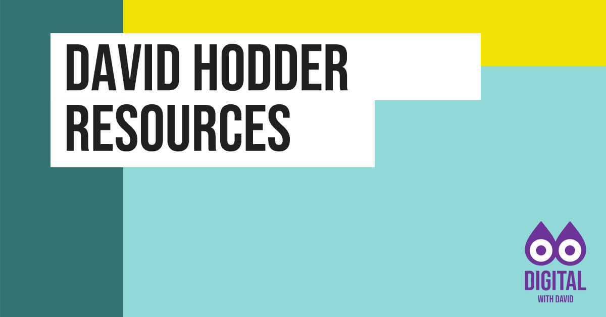 David Hodder - Free Resources Banner