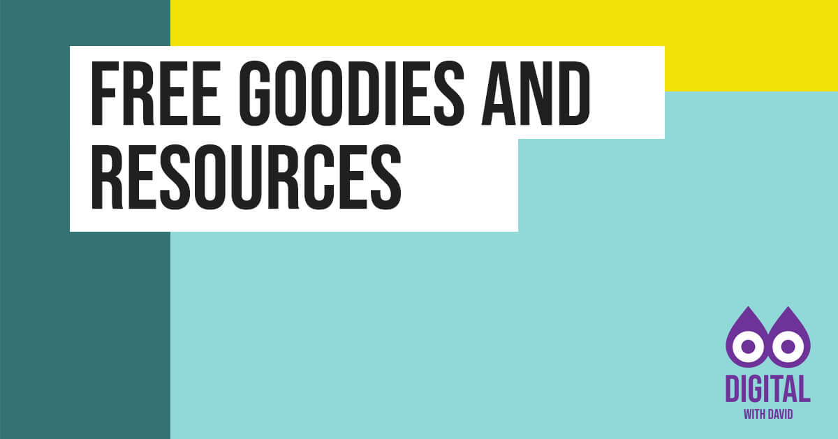 David Hodder - Free Goodies and Resources Banner