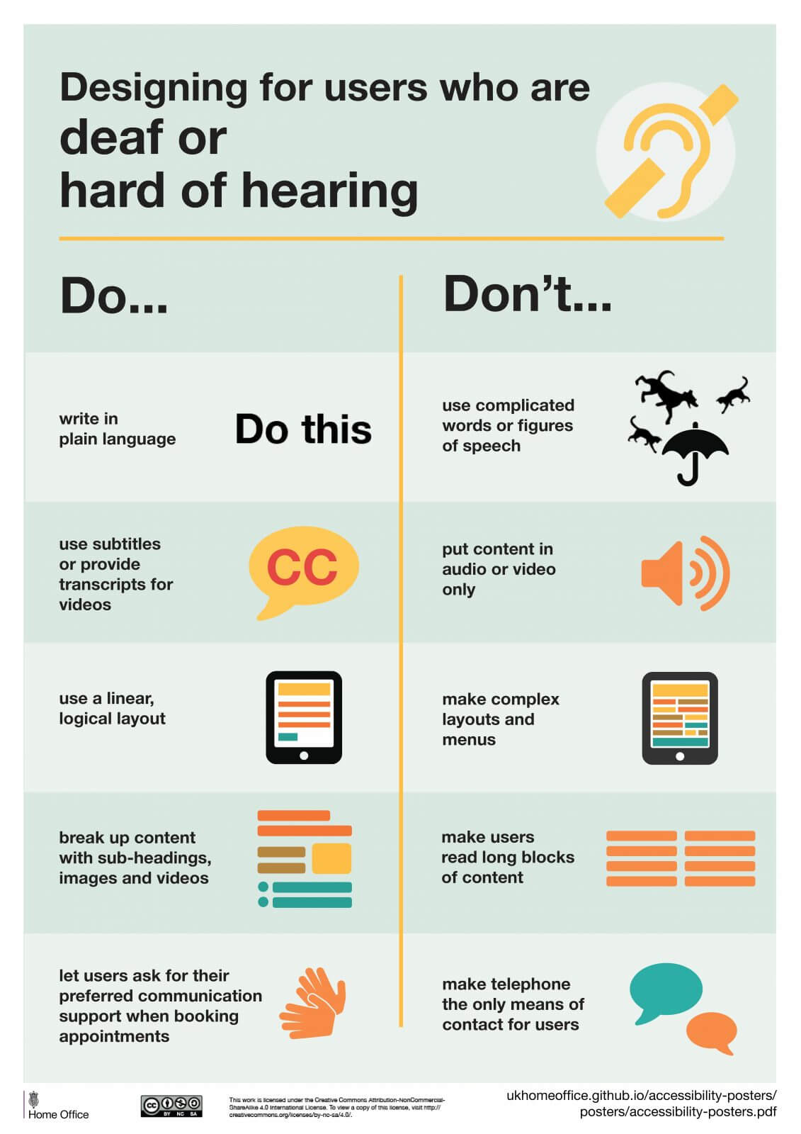 GOV.UK Designing For Users Who Are Deaf