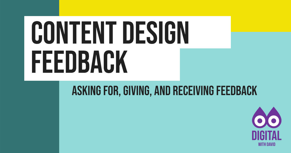 David Hodder - Content Design Feedback